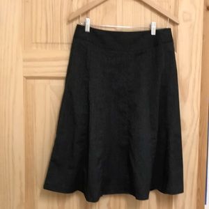 Women's knee length gray dress skirt